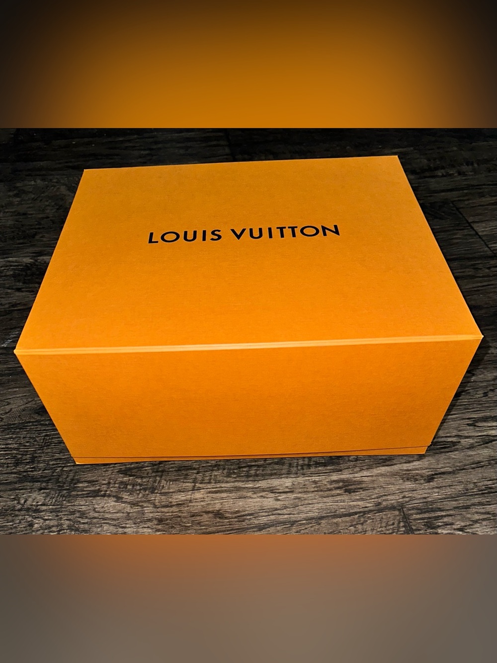 Louis Vuitton Orange Box with Black Logo